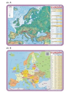 VSV Europa. Politička i fizička karta. Dvostrani edukativni blok 063