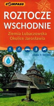 Compass Istočno Roztocze 1:50.000. Zemljište Lubaczów, područje Jarosław. Kaširana turistička karta. izdanje iz 2024. Kompas
