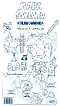 JAKO Svjetska karta. Sklopiva bojanka XL