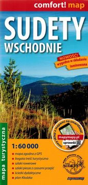 Istočni Sudeti 1:60.000. Laminirana turistička karta. Izdanje 2024.