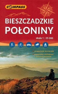 Compass Bieszczadske planine: Bieszczadske livade 1:25 000. Turistička karta. Izdanje 2023. Kompas