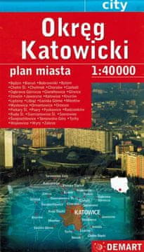 Okrug Katowice 1:40.000. Cestovna karta / Plan grada.