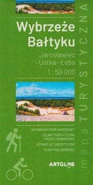 Baltička obala. Jarosławiec - Ustka - Łeba. Turistička karta.