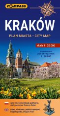 Compass Krakov 1:20.000. Karta / Plan grada. Objavljeno 2026. Kompas
