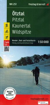 Freytag & Berndt Otztalske Alpe / Otztal, Pitztal, Kaunertal, Wildspitze. Vodootporna planinarska karta WK 251. Izdanje 2024.