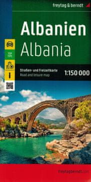 Freytag & Berndt Albanija 1:150.000. Cestovna i turistička karta. Objavljeno 2025.