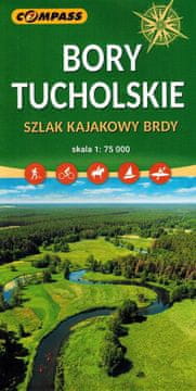 Compass Šuma Tuchola - Kajakaška staza rijekom Brda. Turistička karta. Izdanje 2024. Kompas