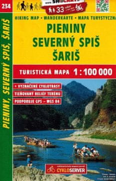 Shocart Pieniny, sjeverni Spiš, Šariš, Beskid Sądecki, Cergov. Turistička karta 234. Izdanje 2024. godine.