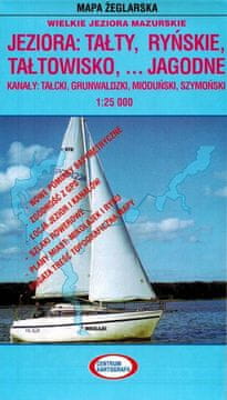 Jezero Tałty, Ryńskie, Tałtowisko, Jagodne. Laminirana pomorska karta