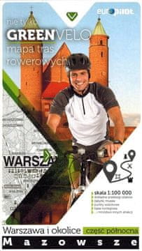 Pilot Varšava i okolica, sjeverni dio. Mazovia. Turistička karta biciklističkih ruta. Ne samo Green Velo.