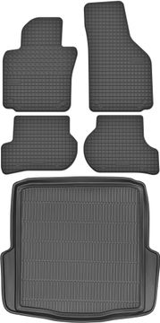 Škoda Octavia II Kombi od 2009. do 2013. SET - gumene autotepihe + prostirka za prtljažnik