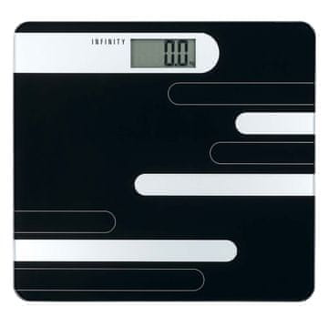 MELISSA Digitalna kupaonska vaga, kapacitet 180 kg, crno/srebrna