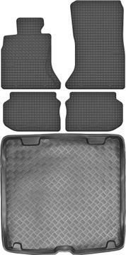 BMW 5 F11 Karavan od 2010. do 2013. SET - gumene autotepihe + prostirka za prtljažnik