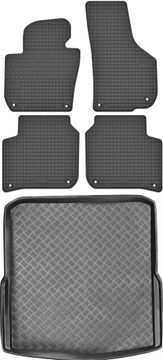 Škoda Superb II Kombi od 2009. do 2015. SET - gumene patosnice za auto + patosnica za prtljažnik
