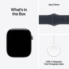 Apple Watch S12 pametni sat, GPS, 46mm, Space Grey kućište s Navy Blue remenom - S/M