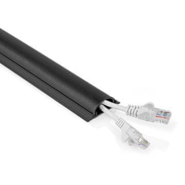Nedis Kanal za upravljanje kabelima, PVC, crni, odgovara za kabele od 16 mm