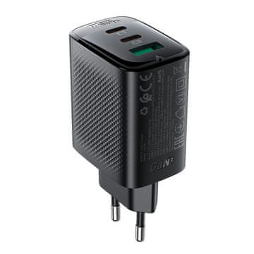 AceFast Acefast A108 GaN PD 67W 2xUSB-C 1xUSB-A zidni punjač - crni