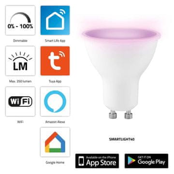 Alecto Pametna LED Wi Fi žarulja RGB prigušljiva GU10 grlo