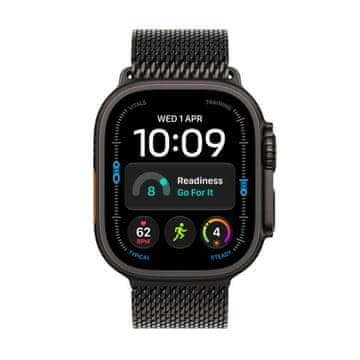 Apple Watch Ultra 4 pametni sat, Cellular, 49mm, Black Titanium kućište s Black Milanese Loop remenom - M