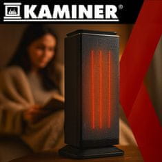 Kaminer Električni keramički grijač ventilatora od 2000 W s LCD daljinskim upravljačem LUMNI 2.0 PTC