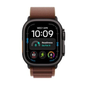 Apple Watch Ultra 4 pametni sat, Cellular, 49mm, Black kućište, Burgundy Alpine Loop remen - M