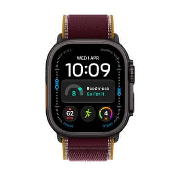 Apple Watch Ultra 4 pametni sat, Cellular, 49mm, Black Titan. kućište, Burgundy Trail Loop remen - S/M