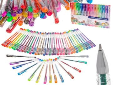 Northix Set od 50 gel olovaka u boji s glitterom
