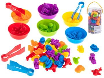 Northix Edukativna vozila za učenje brojanja Montessori 36el