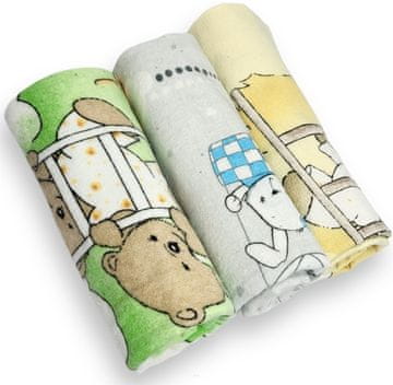 Flanel pelene, set od 3 (D)