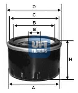 UFI 23.263.00 FILTER ULJA