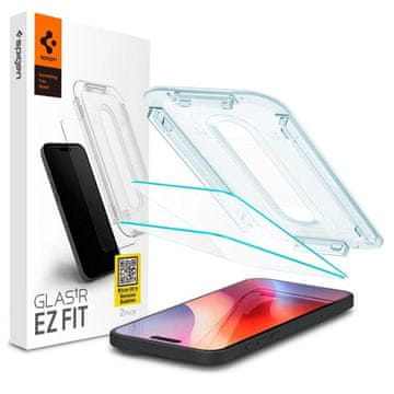 Northix Spigen zaštitna folija za ekran od kaljenog stakla za iPhone 17/17 Pro/16 Pro Glas.tR EZ Fit, 2 komada