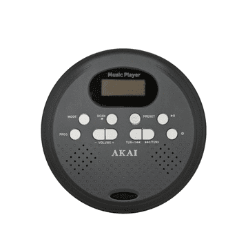 Akai CD player ACDP-200 PLUS Bluetooth 5.3 FM MP3 USB-C ESP crni