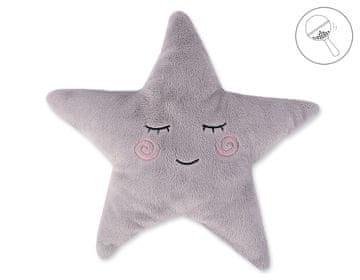Bobono Jastuk Little STAR sa zvečkom - sivi