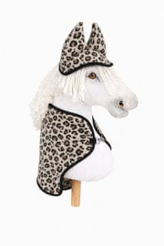 BB Univerzalni set Hobby Horse A4 i A5: flis deka + štitnici za uši - bež leopard uzorak