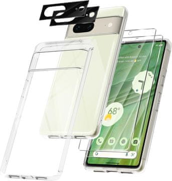 Stražnja maskica za Google Pixel 7 + 2 zaštitne folije za ekran i 2 poklopca za kameru NEWZEROL