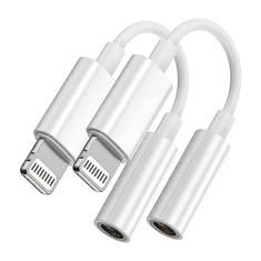 Adapter za slušalice za iPhone i iPad, Lightning mini jack 3,5 mm, Apple MFI, 2 kom.