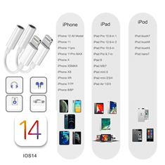 Adapter za slušalice za iPhone i iPad, Lightning mini jack 3,5 mm, Apple MFI, 2 kom.