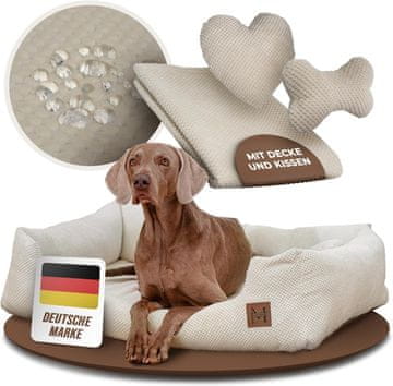Ortopedska deka za pse od memorijske pjene, jastuk 95x95 cm, L, BEŽ