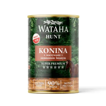 HUNT 90% konjsko meso za odrasle s mrkvom i lanenim sjemenkama 400 g