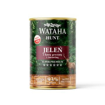 HUNT 93% Adult Deer s heljdom i brusnicama 400g