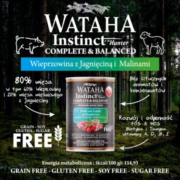 INSTINCT 80% SVINJETINA S JANJETINOM I MALINAMA 400G