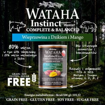 INSTINCT 80% SVINJETINA S DIVLJOM SVINJOM I MANGOM 400G