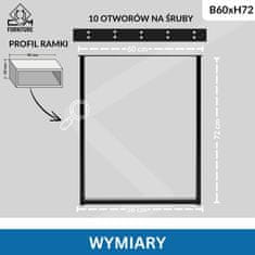 CM Furniture CM Namještaj 2x Metalne Noge Za Stol - Crne - Visina 72 cm - 60 x 72 cm - Pravokutne Stajalne Stajne Staze - Praškasto Obložene - Za Blagovaonicu, Radni Stol, Klupu, Okvir Stola
