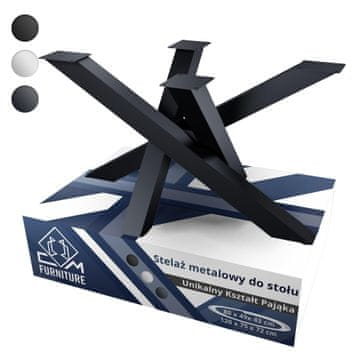 CM Furniture Klub stolić, antracit noge, okvir stola, metal, visina 43 cm, klub stolić, za dnevni boravak, hodnik, ured, čvrsta konstrukcija, masivna drvena ploča, staklena ploča