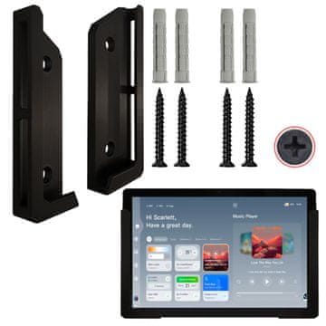 Set za montažu tableta na zid 120 mm crni L+R
