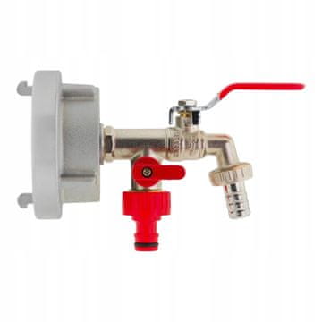 STORZ priključak za hidrant tipa C-52 + kuglasti ventil 1/2" s dvostrukim izlazom