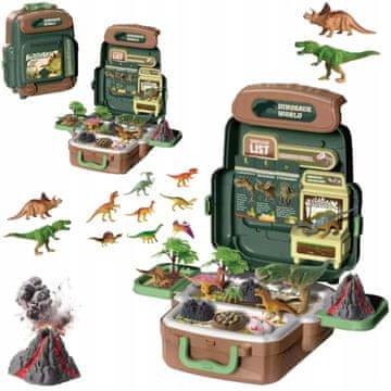 Mega set dinosaura s koferskim jajima, vulkanom i figuricama - edukativna igračka