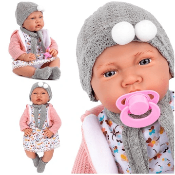 VELIKA INTERAKTIVNA REALISTIČNA LUTKA ZA KINDERPLAY S GOVORNIM UZORKOM 41 CM