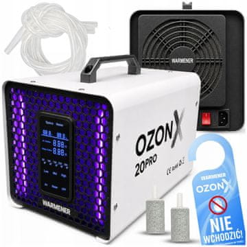 Warmener Generator ozona 20 G/H Profesionalni ozonator zraka i vode Kućni OzonX 160W