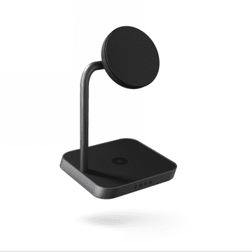 ZENS Office Charger 2 - magnetski Qi15W bežični punjač za dva uređaja (crni)